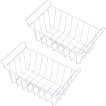 Pack of 2 Freezer Baskets Organiser, Large Wire Storage Basket with Handles for Kitchen and Pantry (49.5 x 24.5 x 20 cm)